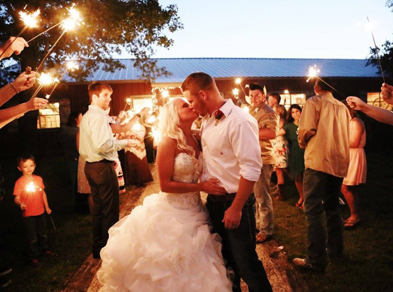 bride and groom kissing during a dance