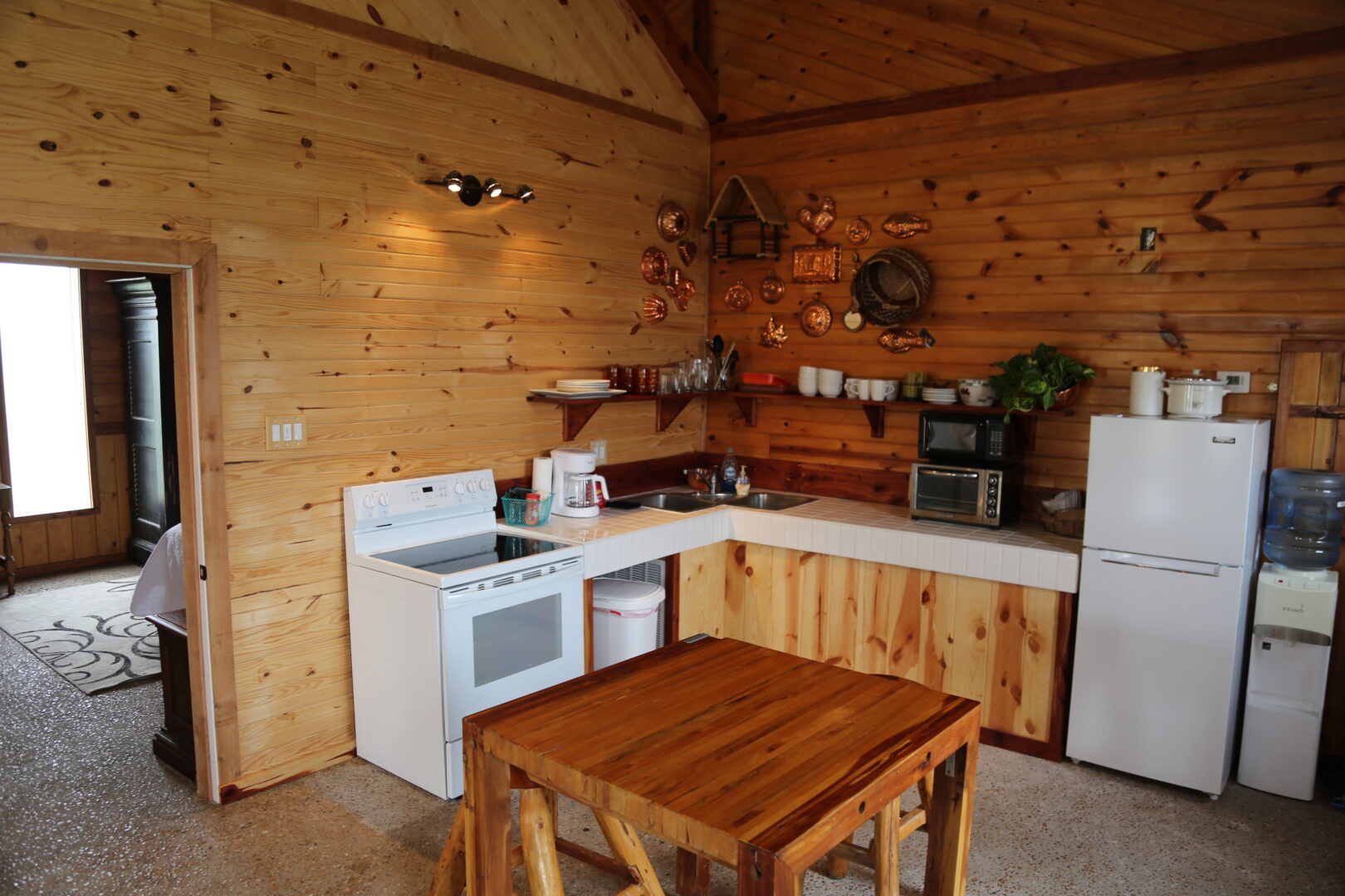 kitchen area of a ranch accommodation